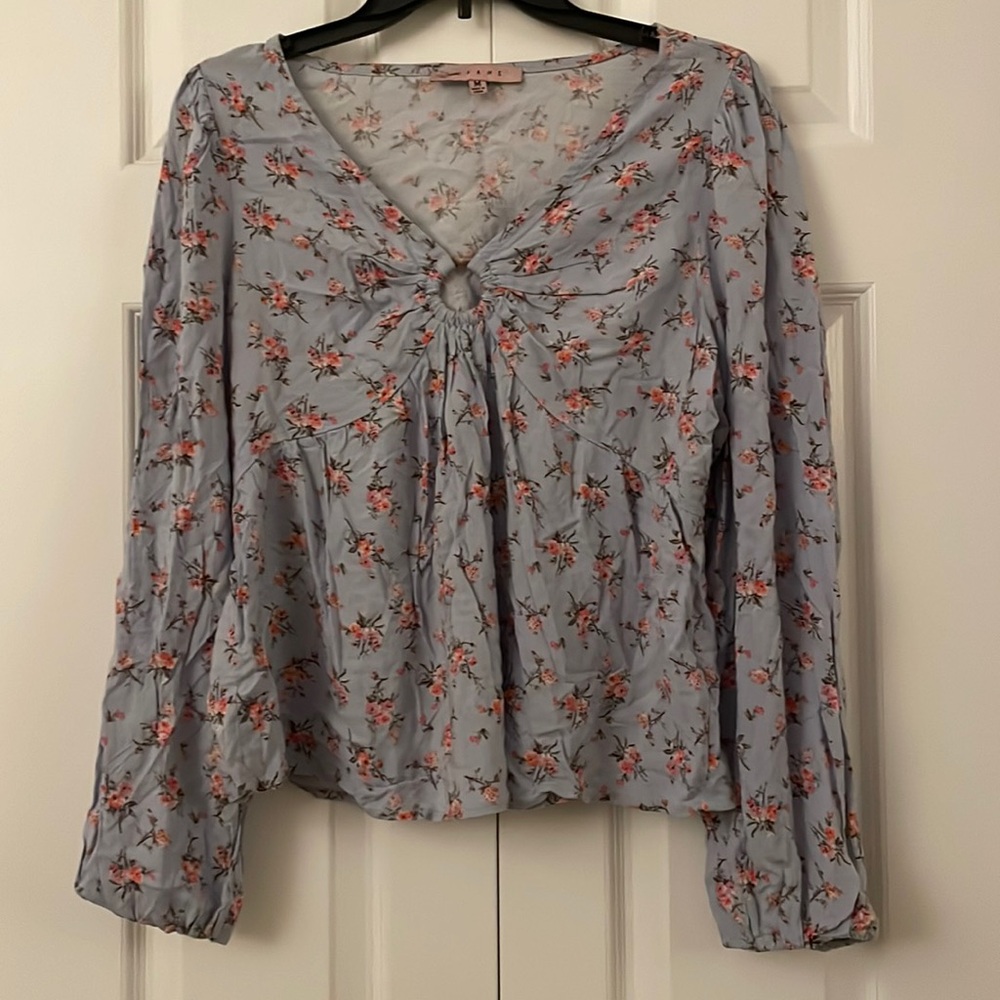 Light blue floral top